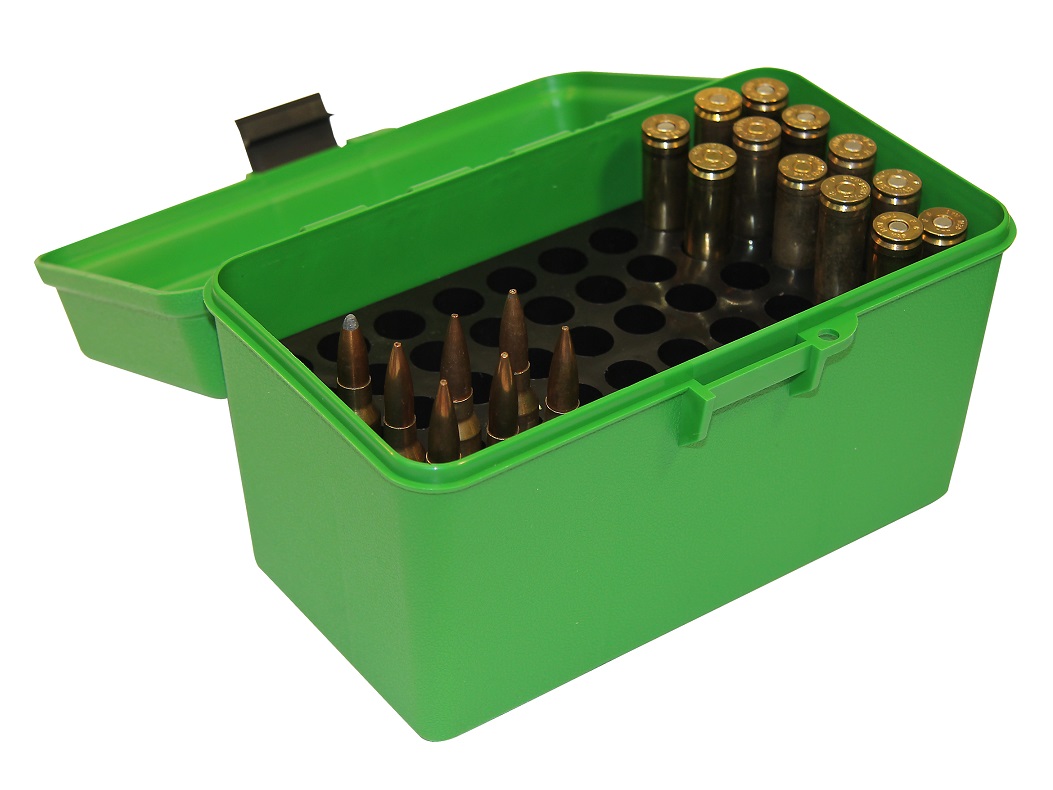 MTM H50R MAG DELUXE Ammo Box GREEN content 50